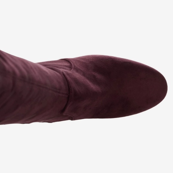 NEW MICHAEL Michael Kors Petra OTK Over-The-Knee Dark Oxblood (Purple) Boot - Picture 3 of 6